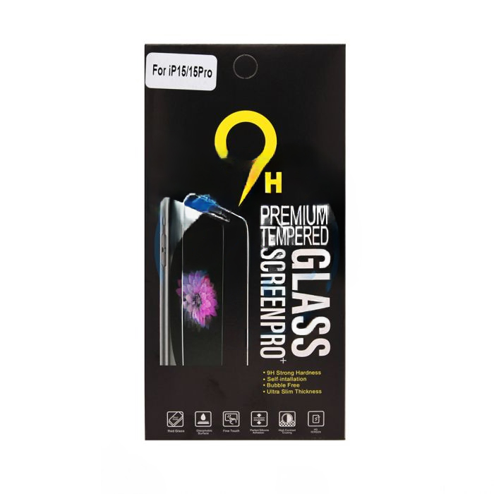 iPhone 15/iPhone 15 Pro Tempered Glass Screen Protector