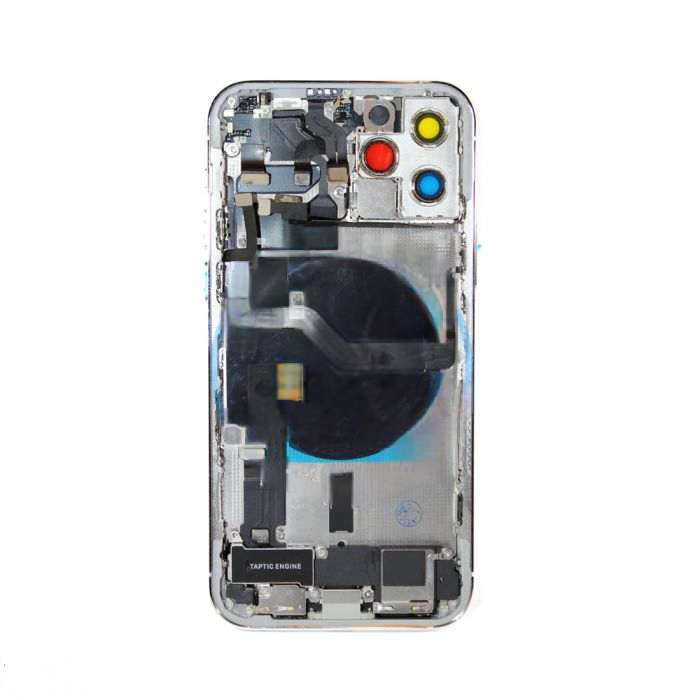 iPhone 12 Pro Back Housing with Small Parts - Silver (NO LOGO)