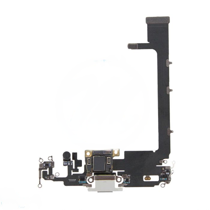 iPhone 11 Pro Max Charging Port with Flex Cable Replacement Part - Gray (No Soldering Required)