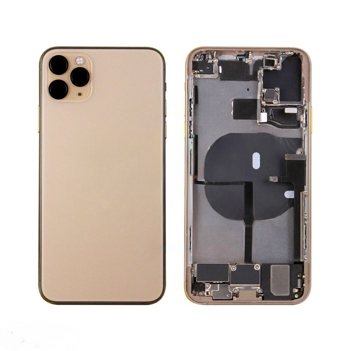 iPhone 11 Pro Max Back Housing with Small Parts - Gold (NO LOGO)