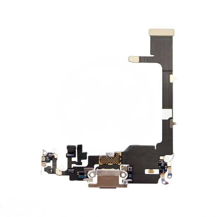 iPhone 11 Pro Charging Port with Flex Cable Replacement Part - Gold (Soldering Required)