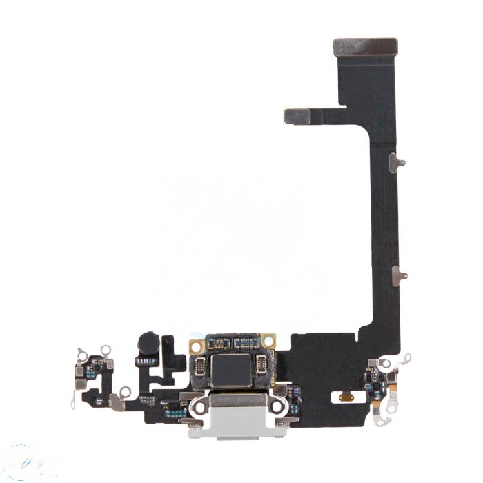 iPhone 11 Pro Charging Port with Flex Cable Replacement Part - Gray (No Soldering Required)