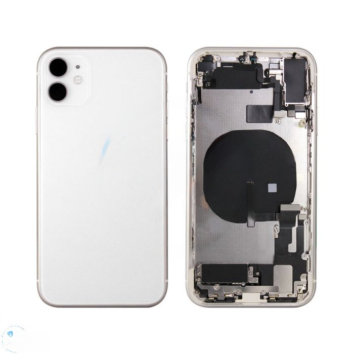 iPhone 11 Back Housing with Small Parts - White (NO LOGO)