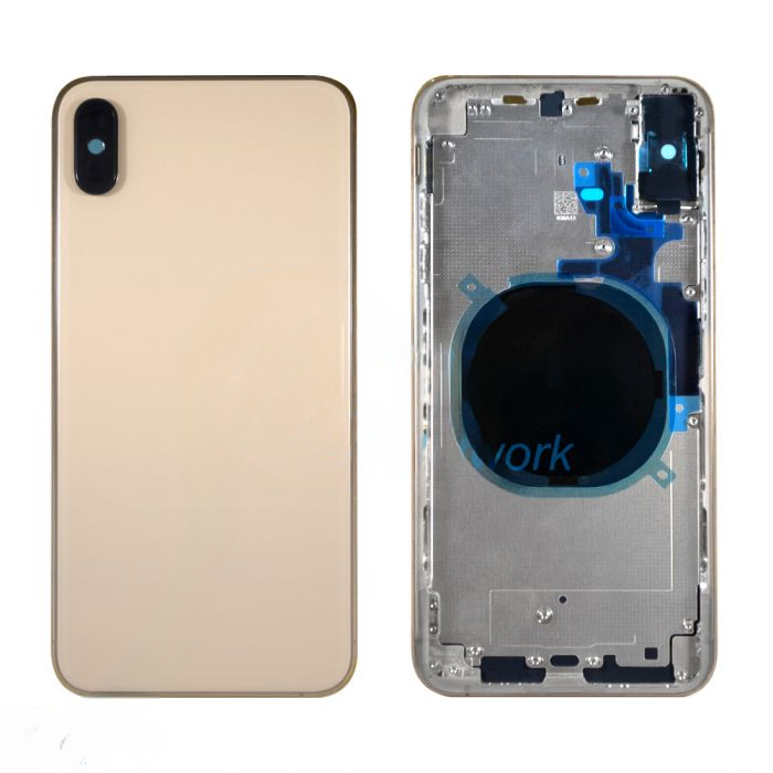 iPhone XS Max Back Housing with Small Part Replacement Part - Gold (NO LOGO)