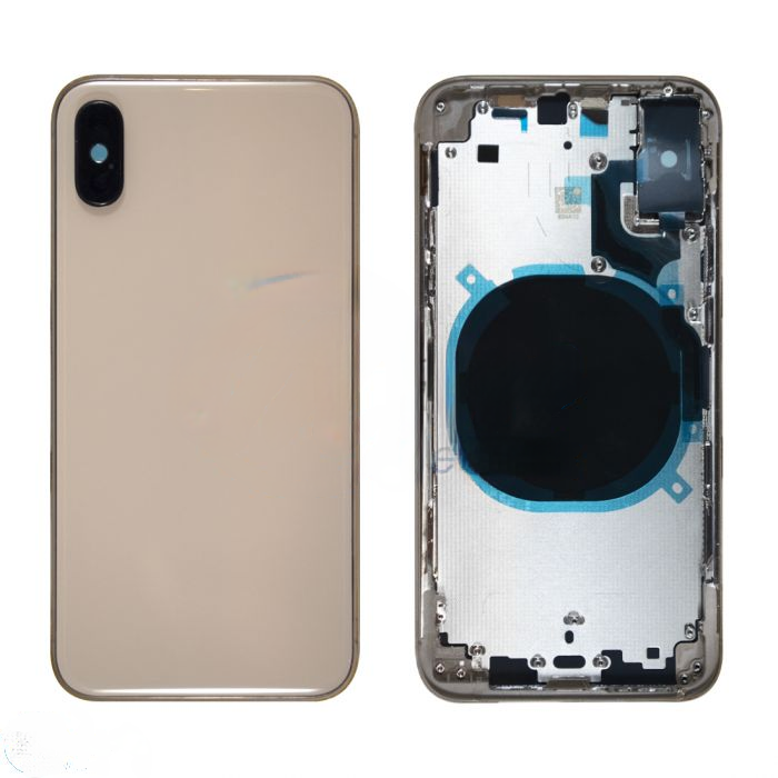 iPhone XS Back Housing with Small Part Replacement Part - Gold (NO LOGO)