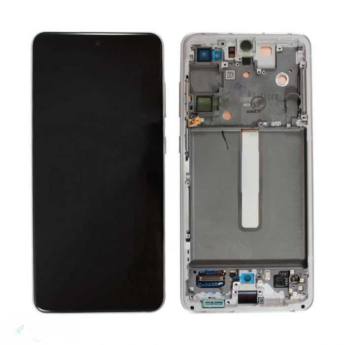 (Refurbished) Samsung S21 FE (with Frame) Replacement Part - White