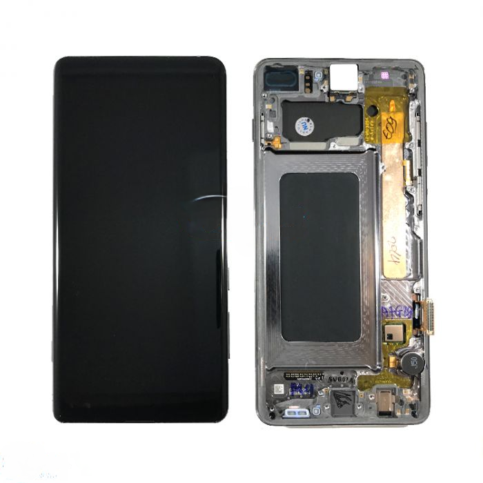 (Refurbished) Samsung S10 Plus (with Frame) Replacement Part - Prism Black