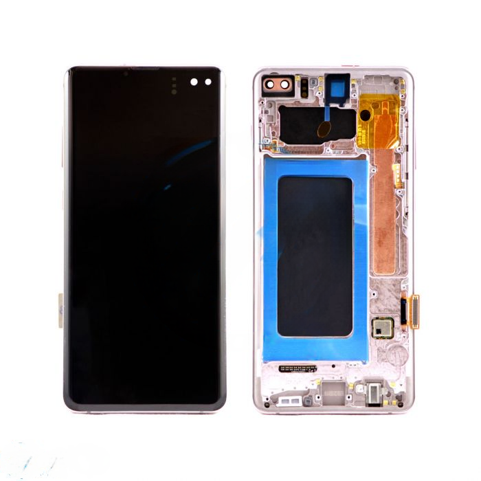 (Refurbished) Samsung S10 Plus (with Frame) Replacement Part - Flamingo Pink