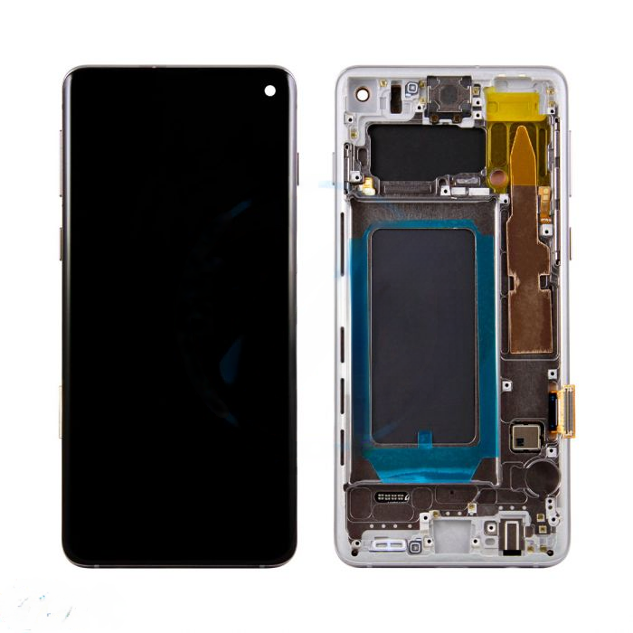 (Generic) Samsung S10 (with Frame) Replacement Part - Prism Black