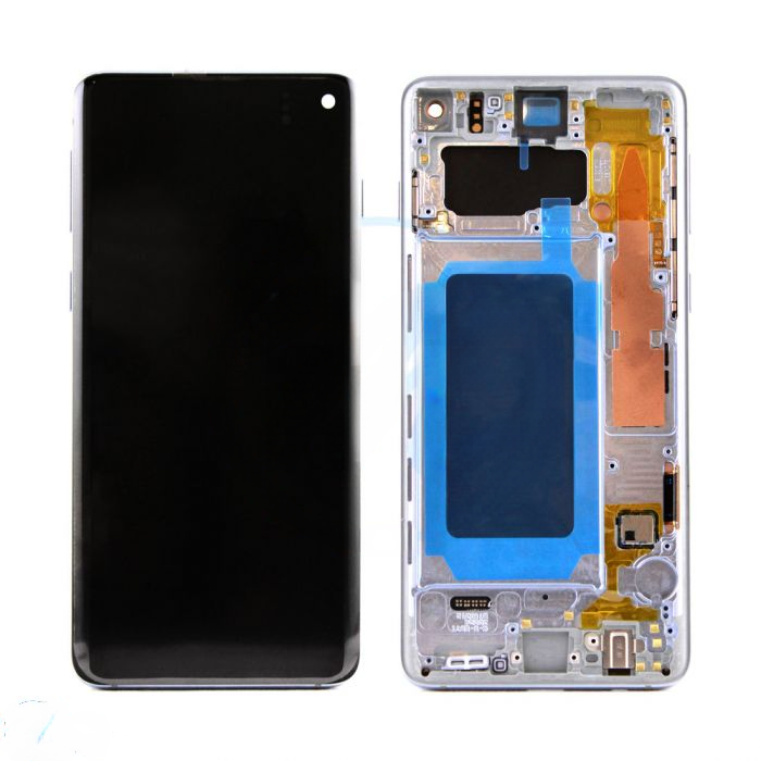 (Generic) Samsung S10 (with Frame) Replacement Part - Prism Blue