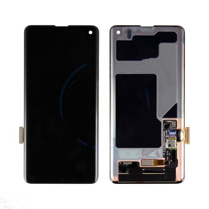 (Refurbished) Samsung S10 without Frame Replacement Part - Black