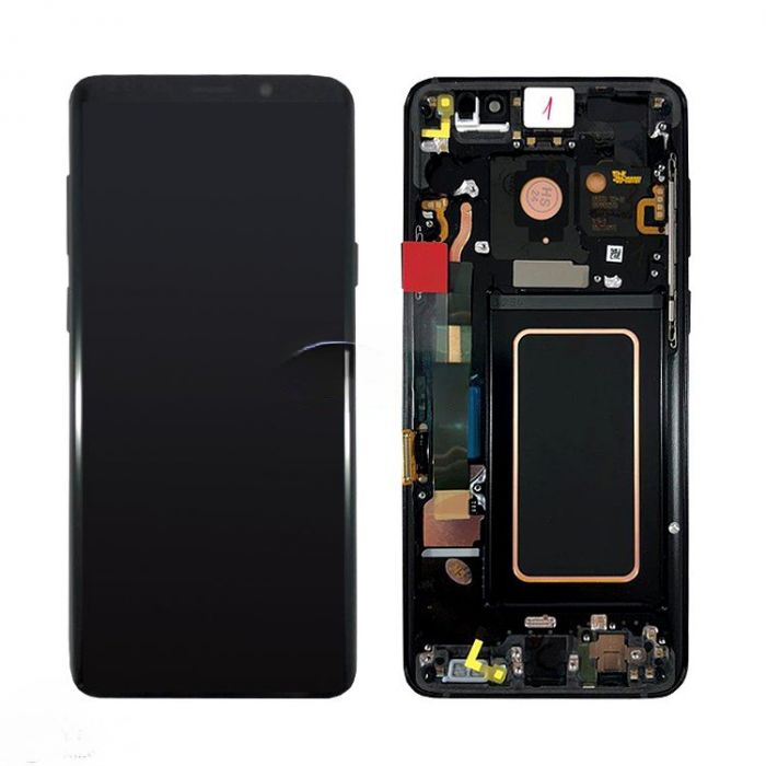 (Generic) Samsung S9 Plus (with Frame) Replacement Part - Midnight Black