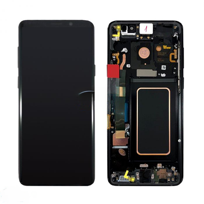 (Refurbished) Samsung S9 (with Frame) Replacement Part - Midnight Black