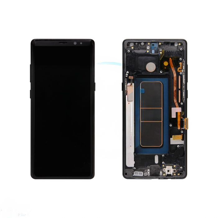 (Generic) Samsung Note 8 (with Frame) Replacement Part - Midnight Black