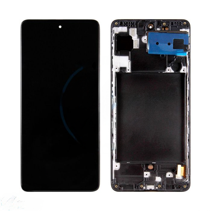 Samsung A71 (2020) A715 Incell (with Frame) Replacement Part - Black