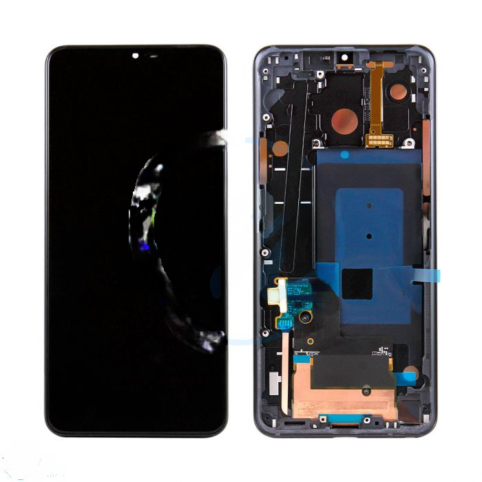 LG G7 ThinQ LCD (with Frame) Replacement Part - Aurora Black