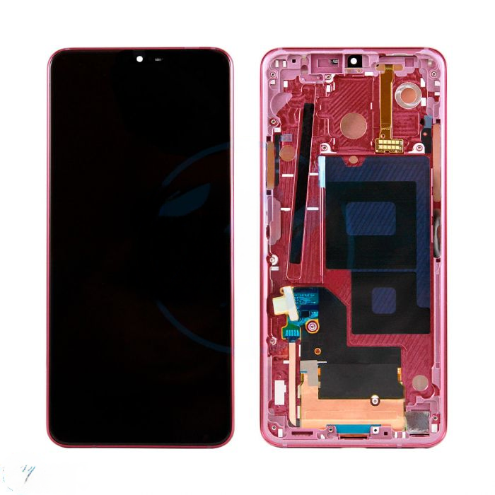 LG G7 ThinQ LCD (with Frame) Replacement Part - Raspberry Rose