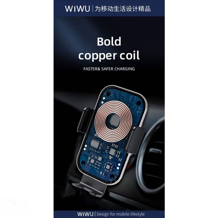 WiWU CH-307 Universal Air Vent Car Phone Mount-Holder 15W Wireless charger Car Mount