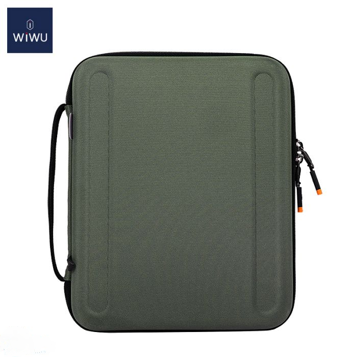 WiWU Parallel Hardshell Bag Efficient Storage Tablet Case for iPad size 11 inches - Green