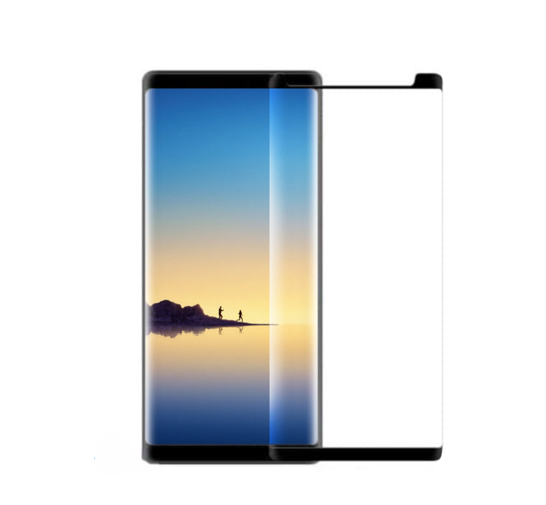 Samsung Note 8 Tempered Glass - Black - (without Packaging) Screen Protector